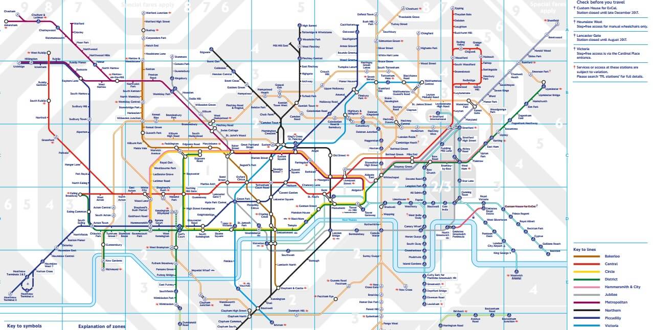 londra metrosu haritası
